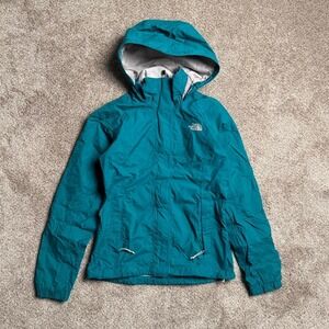 NORTH FACE TEAL HYVENT SHELL JACKET